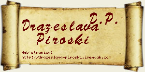 Dražeslava Piroški vizit kartica